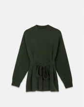Load image into Gallery viewer, Green High-Neck Knit Jersey With Belt
